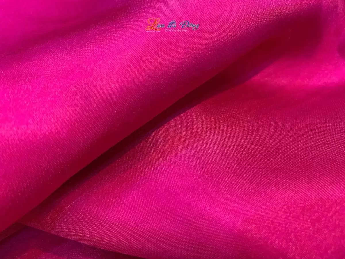 Vải lụa satin trơn hồng sen 6m khổ 90 MNV-LTA6/3