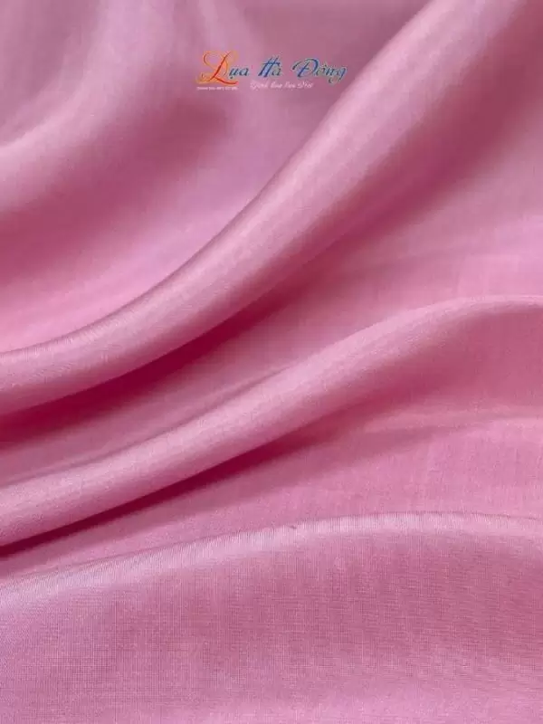 Vải lụa satin trơn hồng phấn 2.3m khổ 90 MNV-LNL6/1
