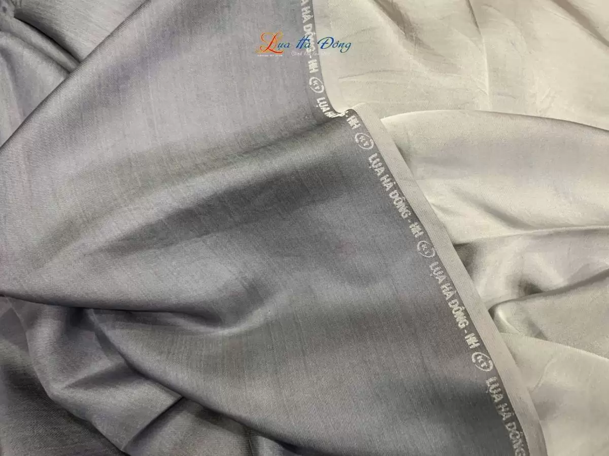 Vải lụa satin trơn xám 2.3m khổ 90cm