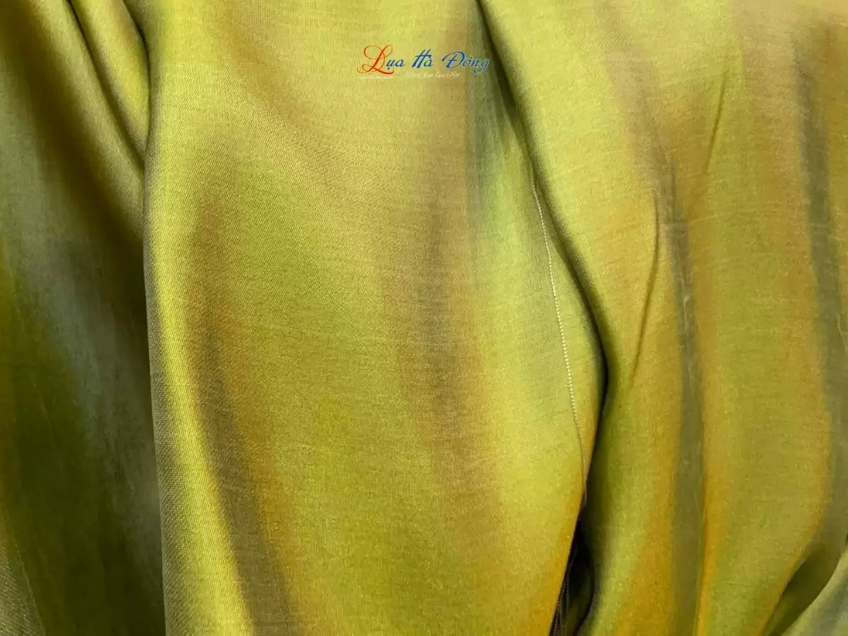 Vải lụa satin trơn 2.3m 2 da màu vàng khổ 90cm