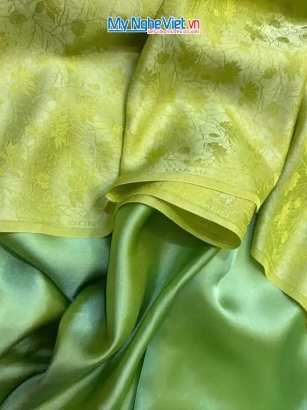 Alternative view of Vải Lụa Hà Đông Sen Dây Xanh Cốm MNV-LHD37/9