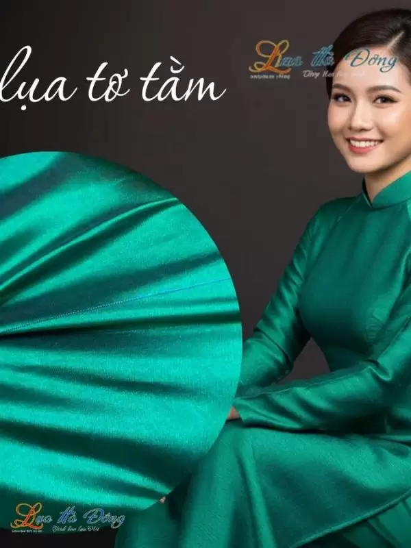 Alternative view of Vải lụa trơn satin Xanh Cổ Vịt 2.3m MNV-LPTT02