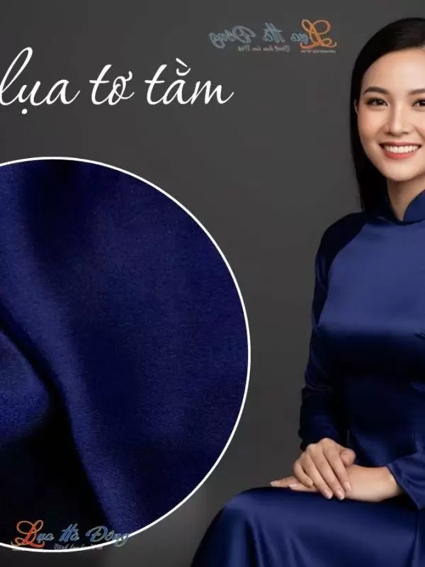Alternative view of Vải lụa satin trơn tím than 3.7m khổ 90 MNV-LTA37/3