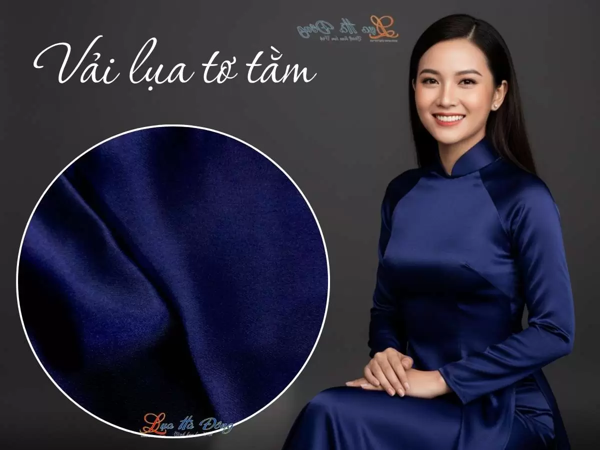 Vải lụa satin trơn tím than 3.7m khổ 90 MNV-LTA37/3 - Ảnh 2