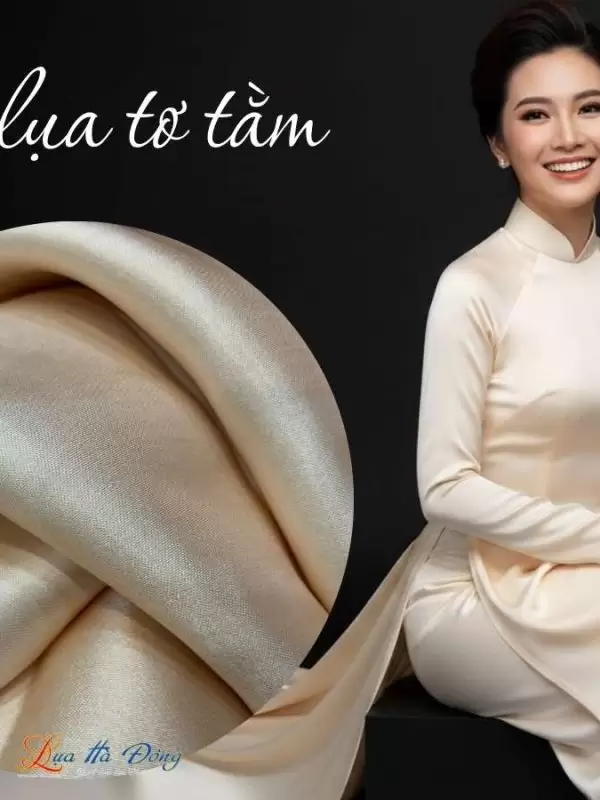 Alternative view of Vải lụa satin trơn ngọc trai 2.3m khổ 90cm