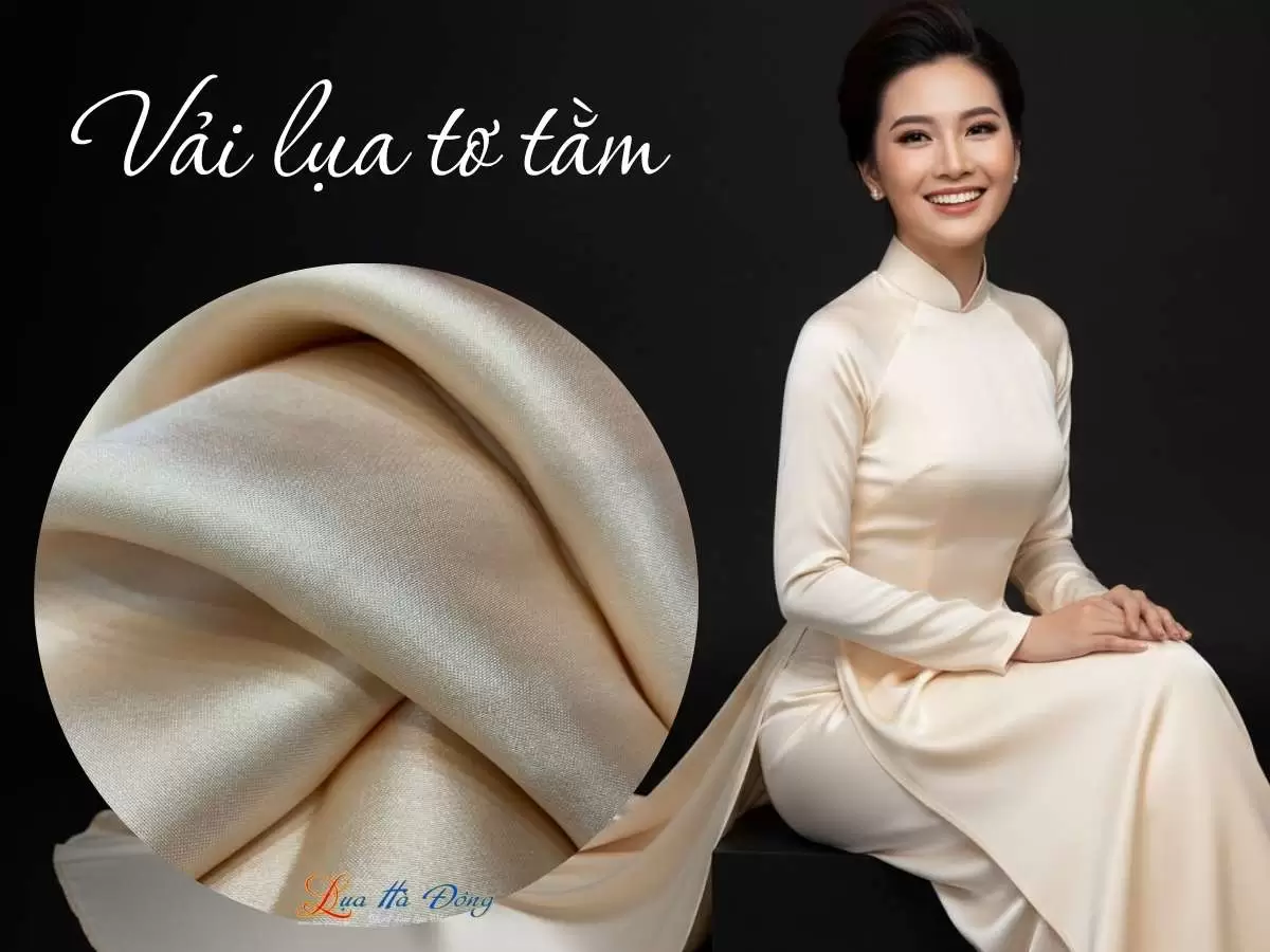 Vải lụa satin trơn ngọc trai 2.3m khổ 90cm - Ảnh 2