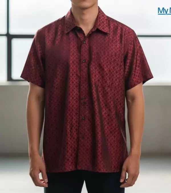 Áo Sơ Mi Nam Cọc Tay Màu Đỏ