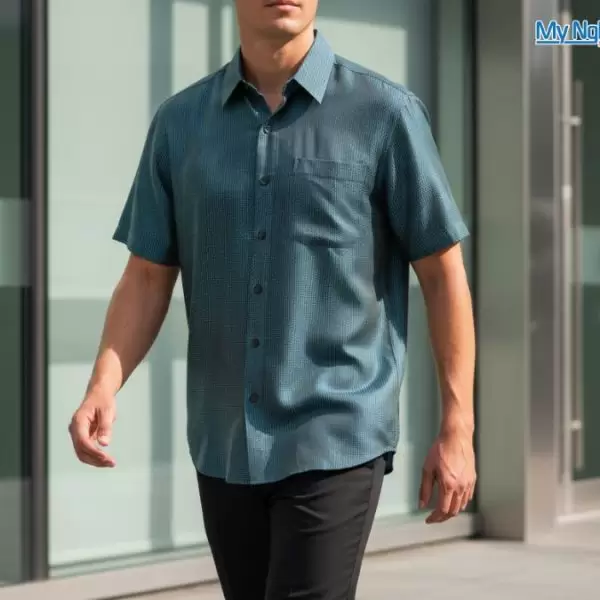 Áo Sơ Mi Nam Màu Xanh