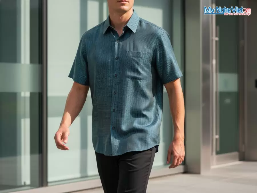 Áo Sơ Mi Nam Màu Xanh