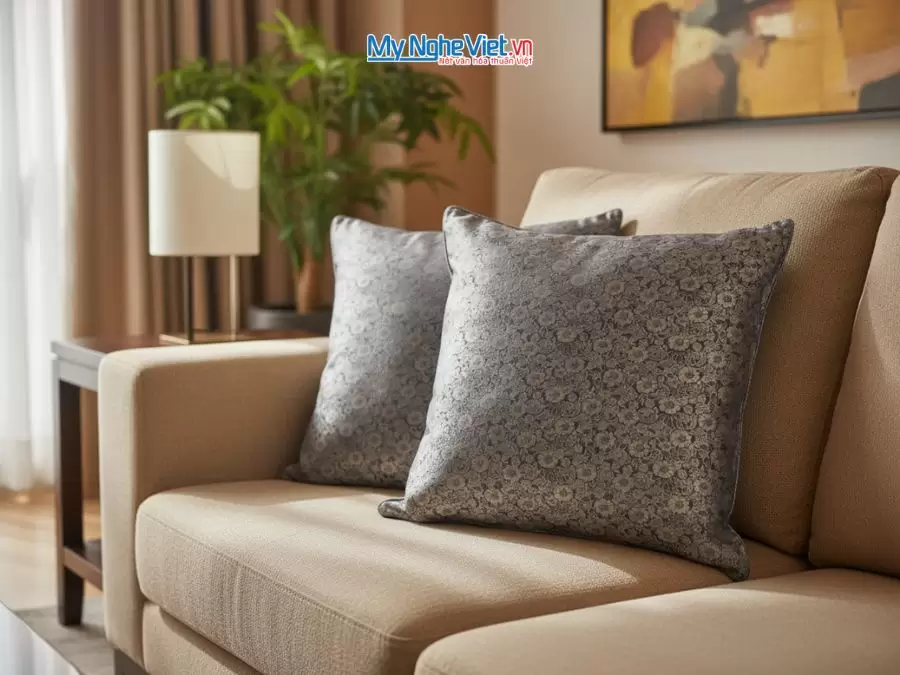 Bộ quà tặng cặp vỏ gối lụa và hộp sơn mài cao cấp