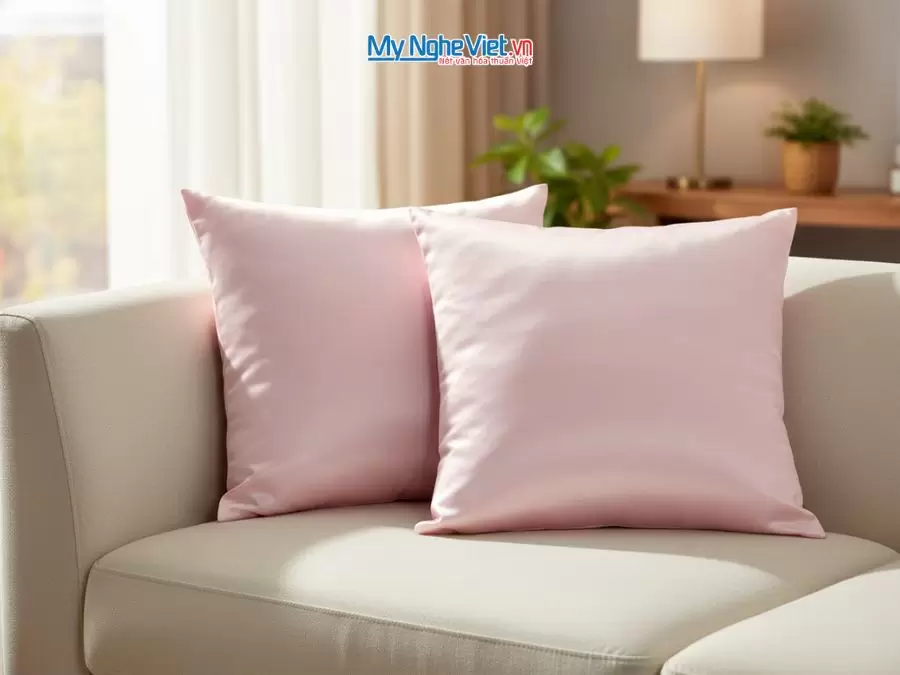 Bộ quà tặng cặp vỏ gối lụa và hộp sơn mài cao cấp