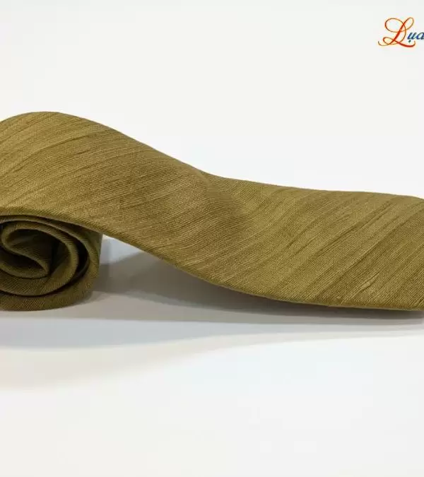 Cà vạt lụa đũi cao cấp màu xanh rêu