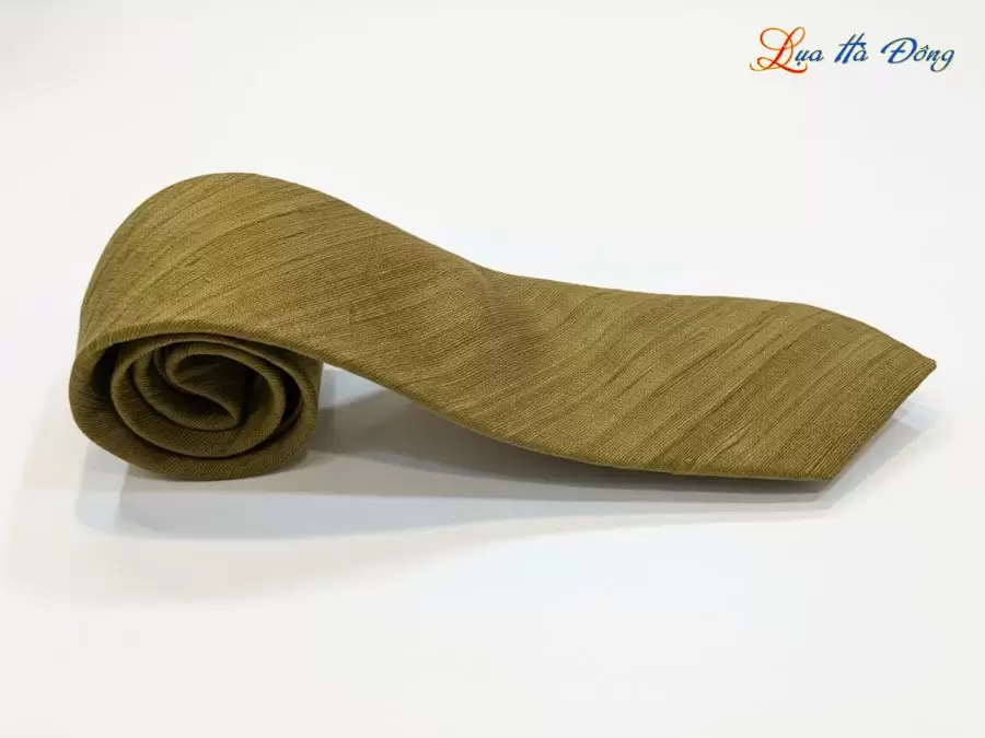 Cà vạt lụa đũi cao cấp màu xanh rêu