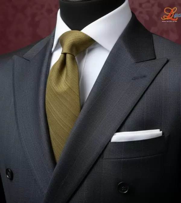 Cà vạt lụa đũi cao cấp màu xanh rêu