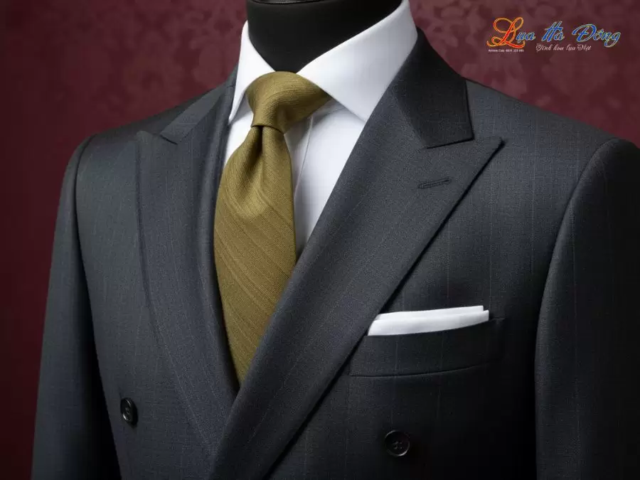 Cà vạt lụa đũi cao cấp màu xanh rêu