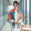 Khăn lụa tơ tằm in họa tiết nghệ thuật