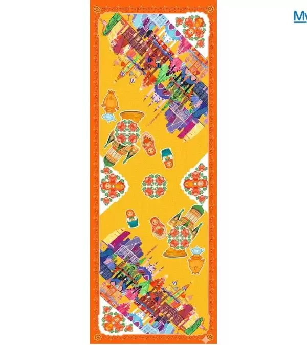 Khăn Lụa Tơ Tằm 100% Silk In Họa Tiết Nghệ Thuật