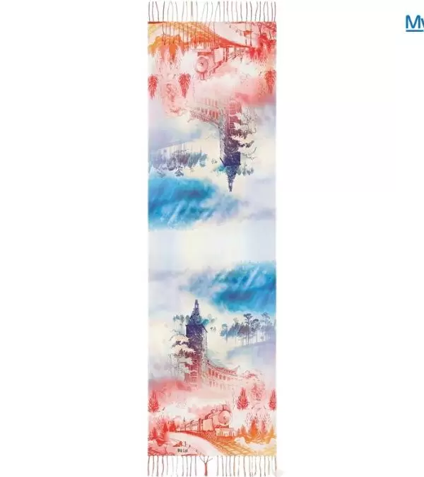 Khăn Lụa Tơ Tằm 100% Silk In Họa Tiết Nghệ Thuật