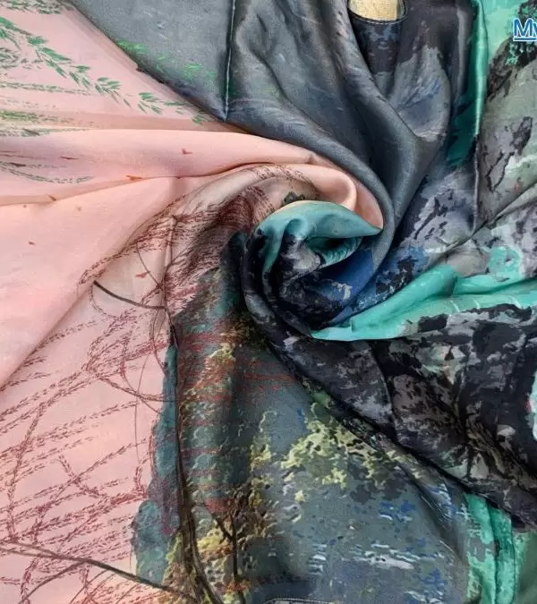 Khăn Lụa Tơ Tằm 100% Silk In Họa Tiết Nghệ Thuật