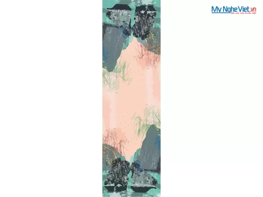 Khăn Lụa Tơ Tằm 100% Silk In Họa Tiết Nghệ Thuật