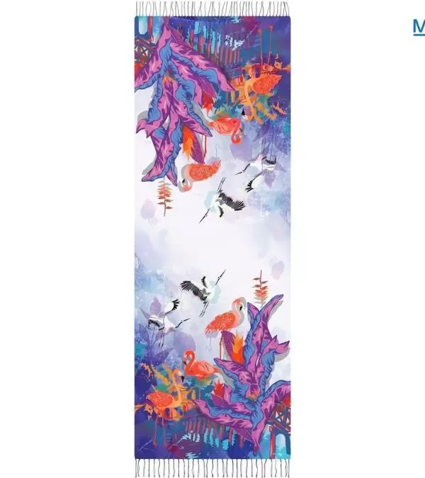 Khăn Lụa Tơ Tằm 100% Silk In Họa Tiết Nghệ Thuật