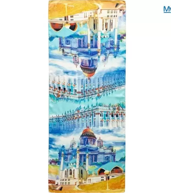 Khăn Lụa Tơ Tằm 100% Silk In Họa Tiết Nghệ Thuật