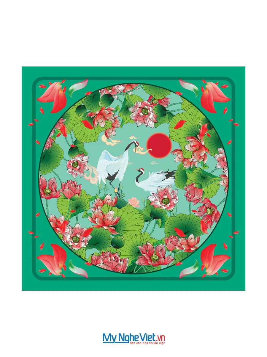 Khăn Lụa Tơ Tằm 100% Silk In Họa Tiết Nghệ Thuật – Khăn Vuông 60x60cm KLPM66 - Ảnh 8