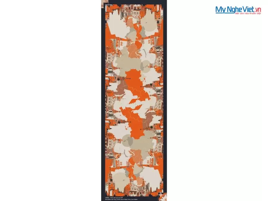 Khăn Lụa Tơ Tằm 100% Silk In Họa Tiết Nghệ Thuật