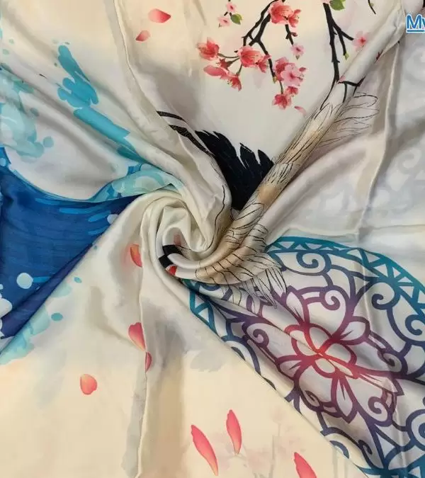 Khăn Lụa Tơ Tằm 100% Silk In Họa Tiết Nghệ Thuật