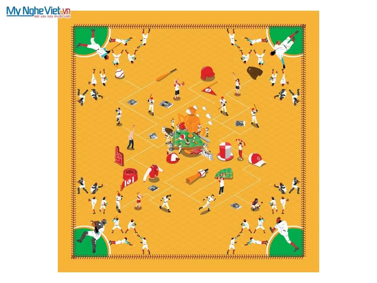 Khăn lụa tơ tằm in họa tiết nghệ thuật