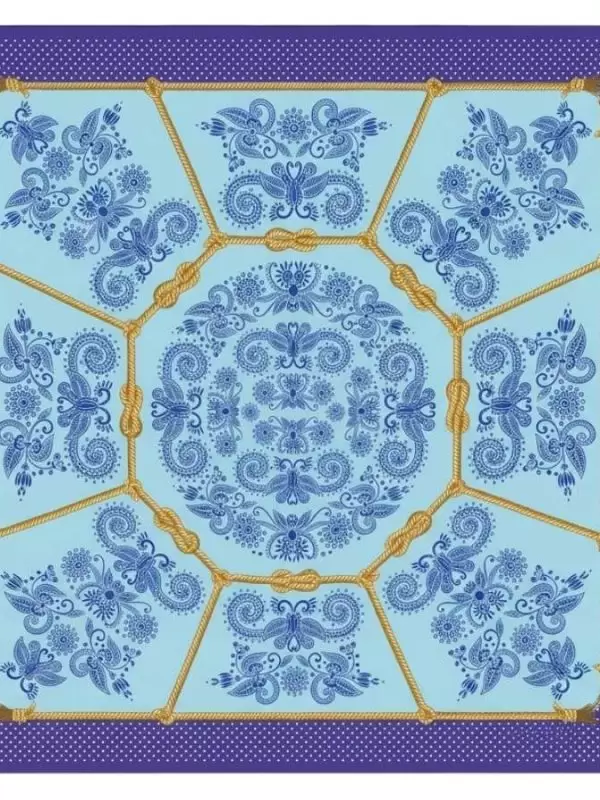 Khăn lụa tơ tằm in họa tiết nghệ thuật