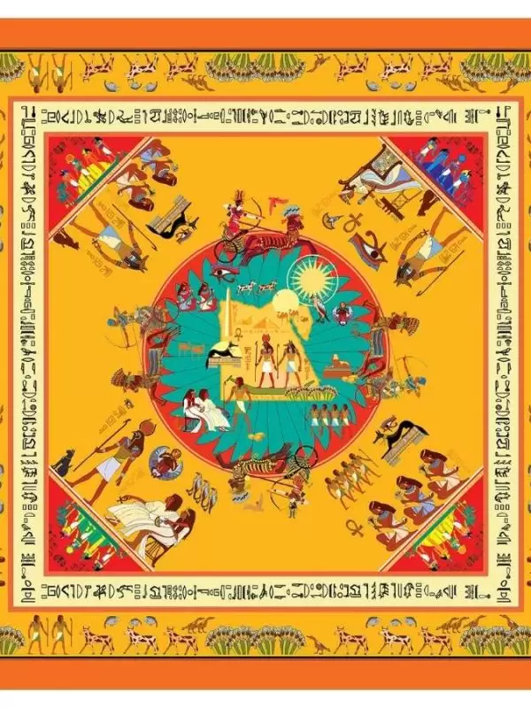 Khăn lụa tơ tằm in họa tiết nghệ thuật