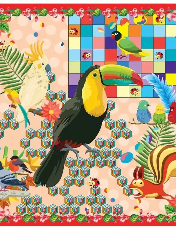 Khăn lụa tơ tằm in họa tiết nghệ thuật