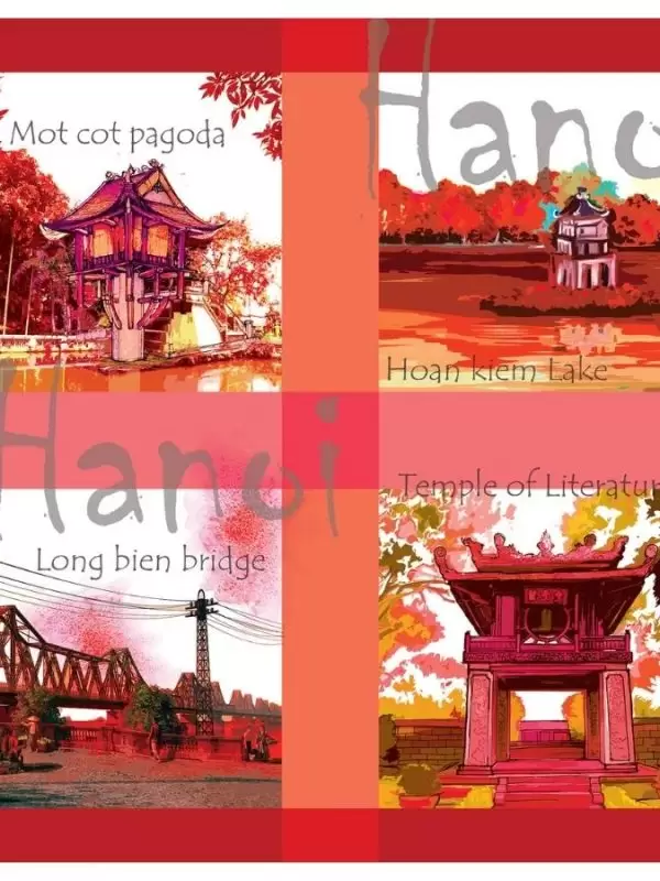 Khăn lụa tơ tằm in họa tiết nghệ thuật