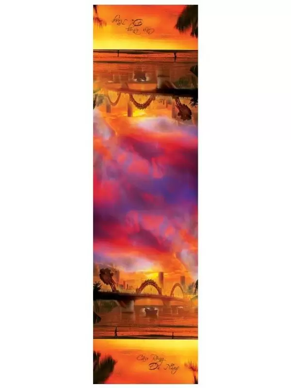 Khăn lụa tơ tằm in họa tiết nghệ thuật cao cấp