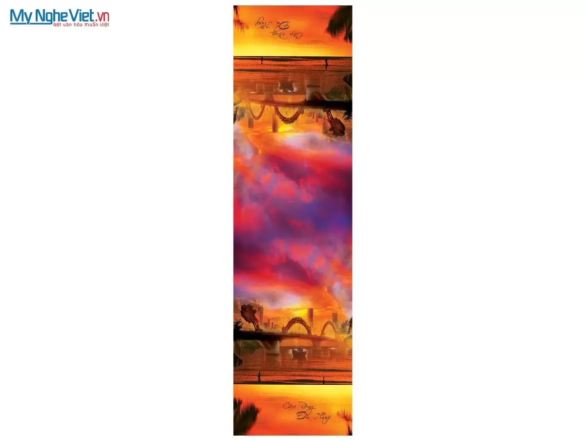 Khăn lụa tơ tằm in họa tiết nghệ thuật cao cấp