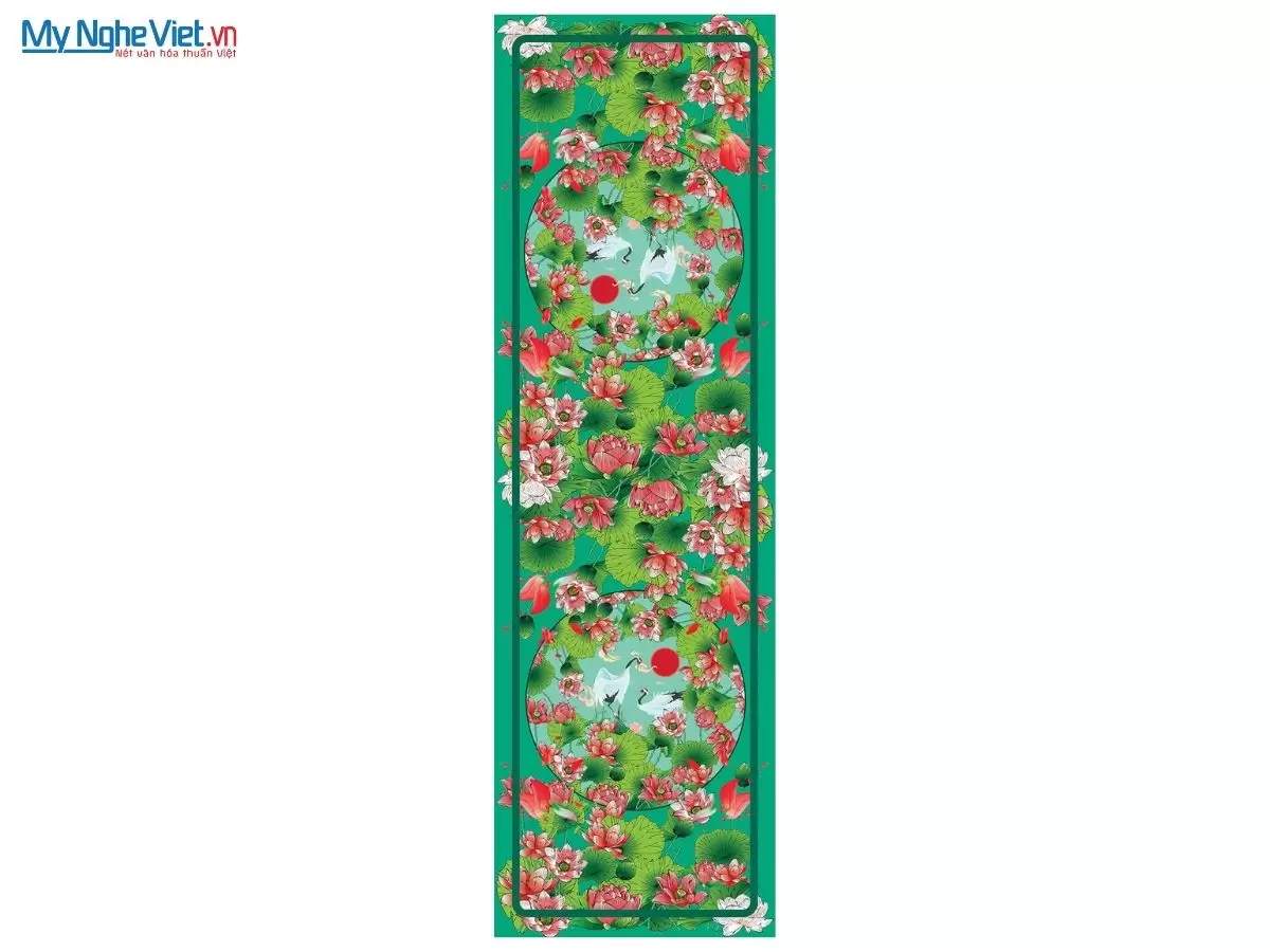 Khăn lụa tơ tằm in họa tiết nghệ thuật cao cấp