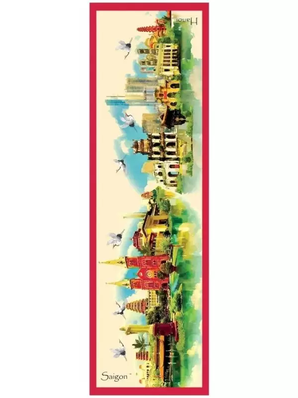 Khăn lụa tơ tằm in họa tiết nghệ thuật cao cấp