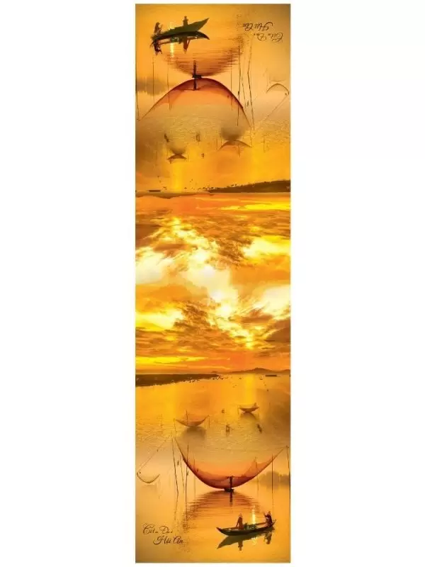 Khăn lụa tơ tằm in họa tiết nghệ thuật cao cấp