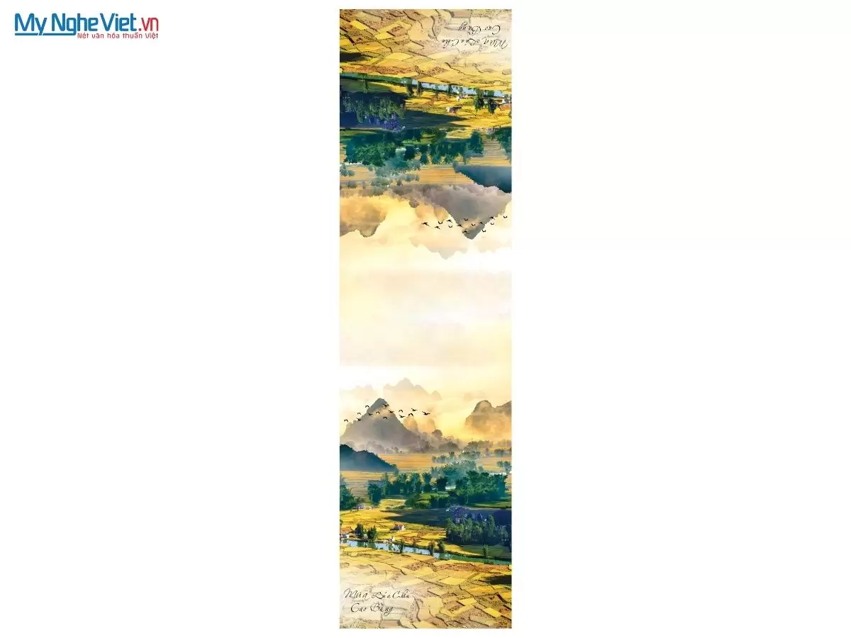 Khăn lụa tơ tằm in họa tiết nghệ thuật cao cấp