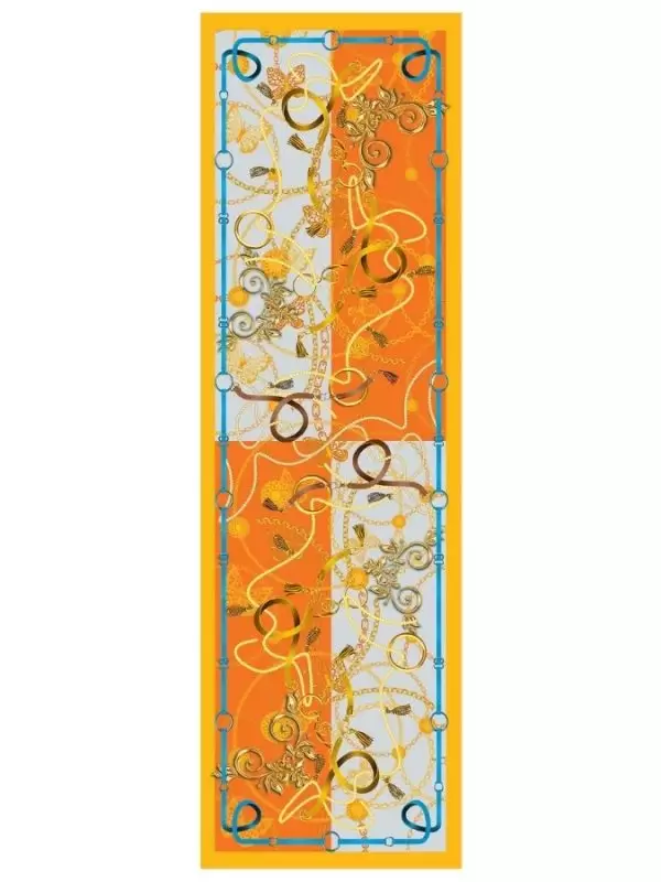 Khăn lụa tơ tằm in họa tiết nghệ thuật cao cấp