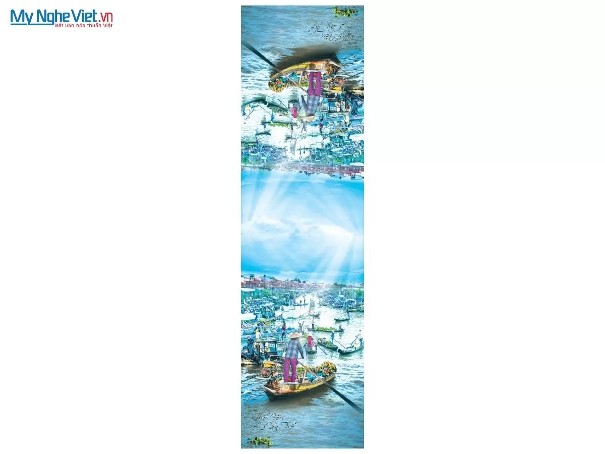 Khăn lụa tơ tằm in họa tiết nghệ thuật cao cấp