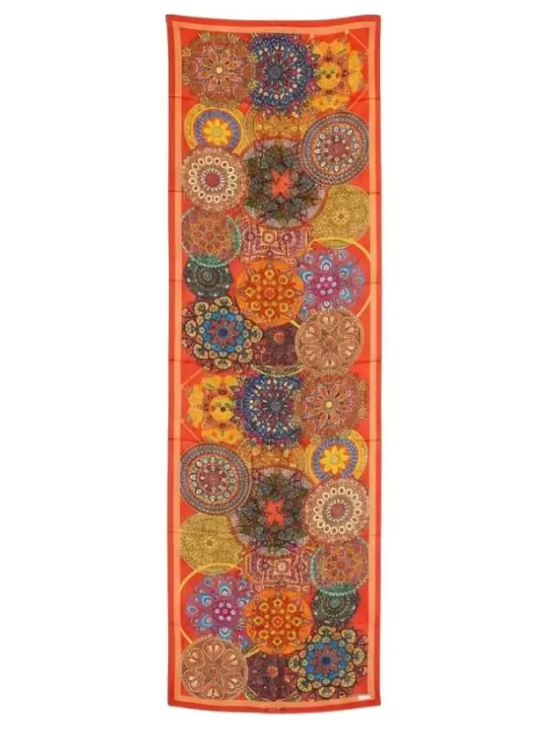 Khăn lụa tơ tằm in họa tiết nghệ thuật cao cấp