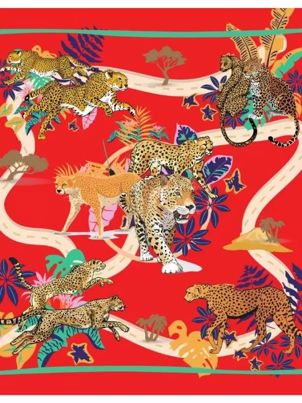 Khăn lụa tơ tằm in họa tiết nghệ thuật