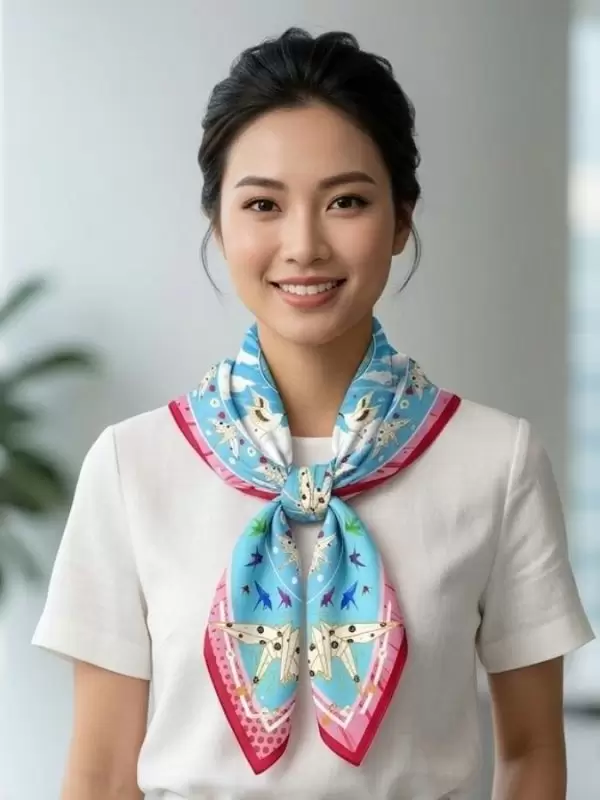 Khăn lụa tơ tằm in họa tiết nghệ thuật