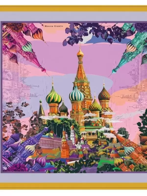 Khăn lụa tơ tằm in họa tiết nghệ thuật