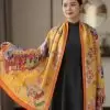 Khăn lụa tơ tằm in họa tiết nghệ thuật cao cấp