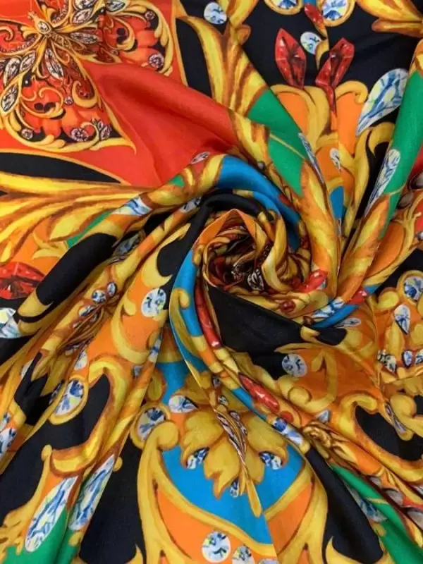 Khăn lụa tơ tằm in họa tiết nghệ thuật