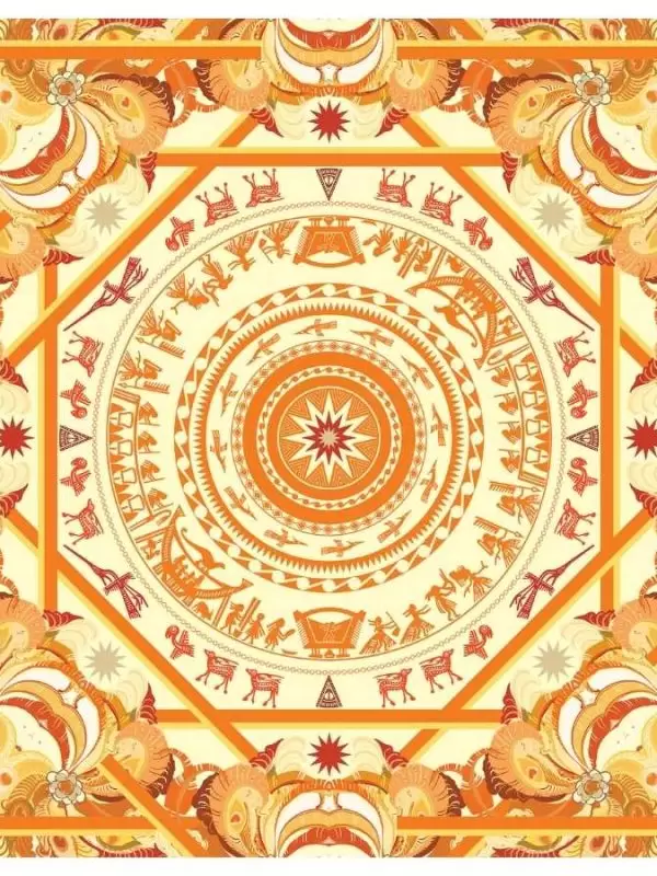 Khăn lụa tơ tằm in họa tiết nghệ thuật