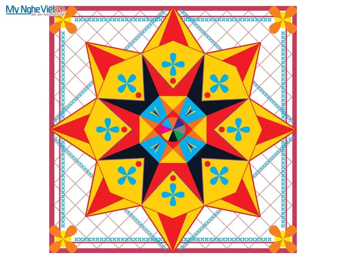 Khăn lụa tơ tằm in họa tiết nghệ thuật